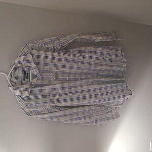 Men slim fit large botton down